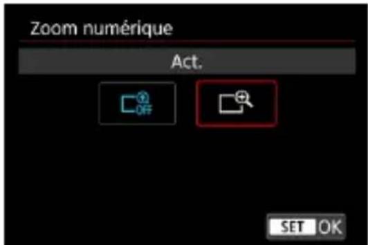 Zoom numérique Act. SET OK