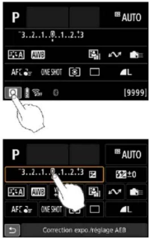 CANON EOS R8 - Exemple d'écran (contrôle rapide) - 1