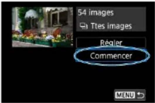 54 images Ttes images Régier Commencer MENU