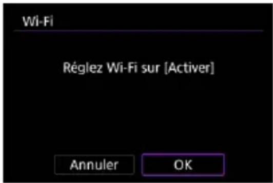 Wi-Fi Réglez Wi-Fi sur [Activer] Annuler OK