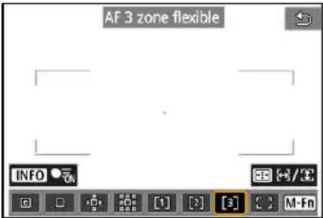 AF 3 zone flexible INFO ON [1] [2] [3] M-Fn