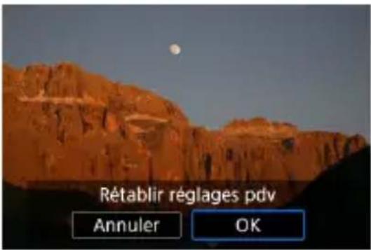 Rétablir réglages pdv Annuler OK