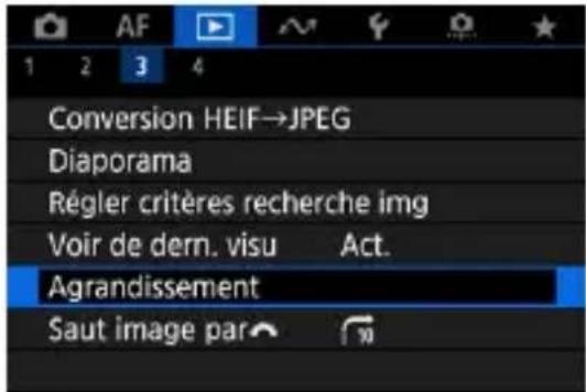 AF 1 2 3 4 Conversion HEIF→JPEG Diaporama Régler critères recherche img Voir de dern. visu Act. Agrandissement Saut image par