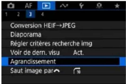 AF 1 2 3 4 Conversion HEIF→JPEG Diaporama Régler critères recherche img Voir de dern. visu Act. Agrandissement Saut image par ↻ 70