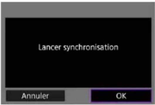 Lancer synchronisation Annuler OK