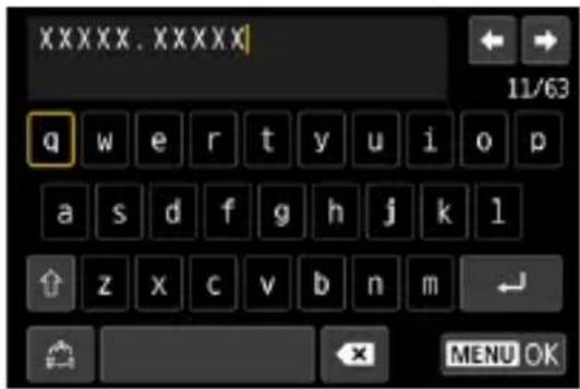 xxxxx.xxxxxx 11/63 q w e r t y u i o p a s d f g h j k l z x c v b n m MENU OK