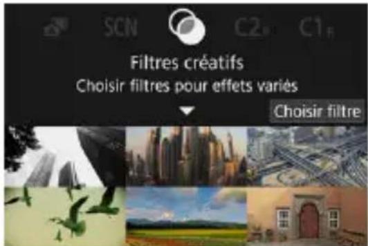 Filtres créatifs Choisir filtres pour effets variés Choisir filtre