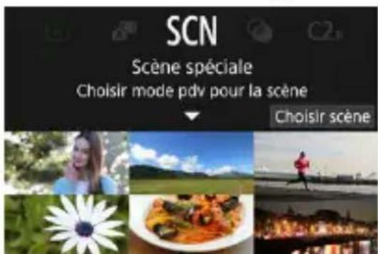 SCN Scène spéciale Choisir mode pdv pour la scène Choisir scène