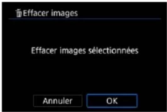 Effacer images Effacer images sélectionnées Annuler OK