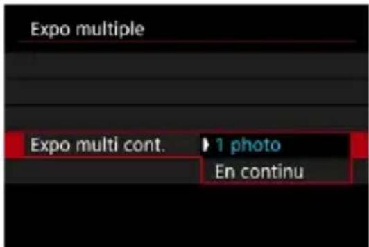 Expo multiple Expo multi cont. ▶ 1 photo En continu