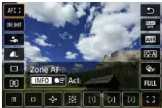 CANON EOS R8 - Sélectionnez un élément de réglage et réglez votre option préférée. - 1