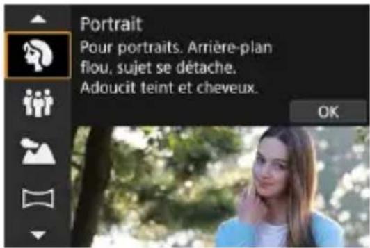 Portrait Pour portraits. Arrière-plan fiou, sujet se détache. Adoucit teint et cheveux.