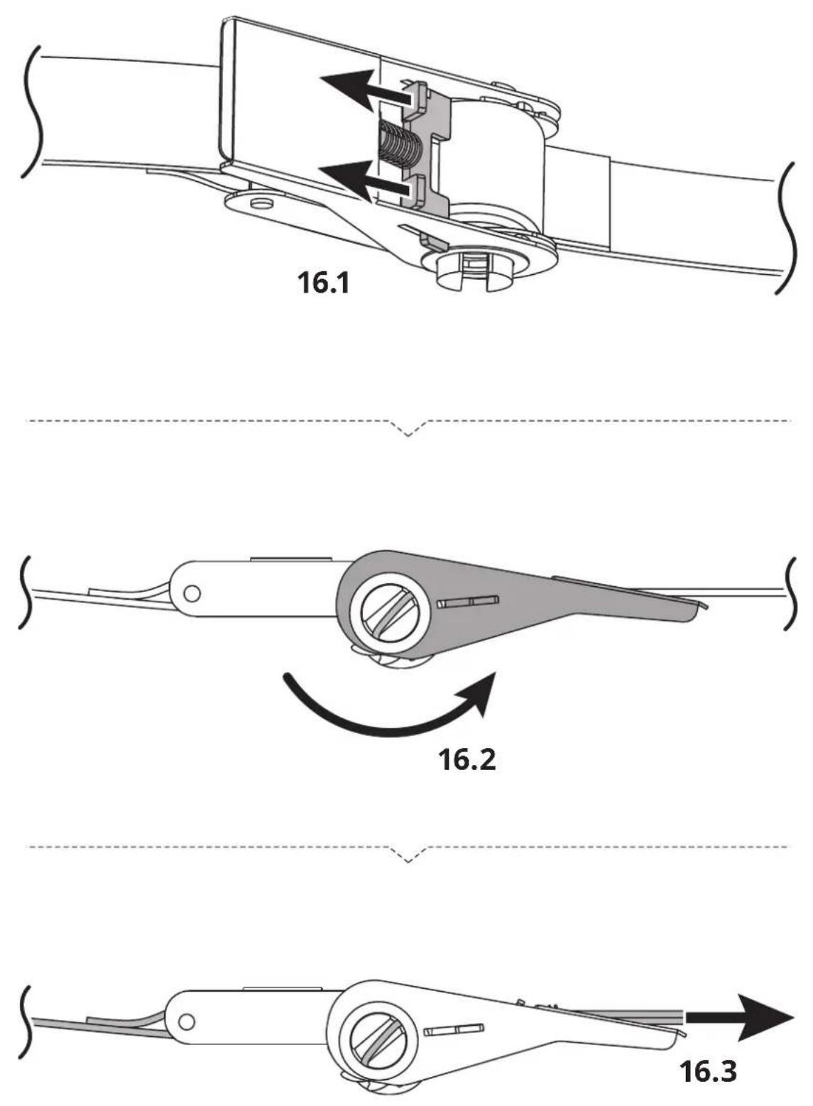 Kanto PSC350 - Remove Straps Retirez les sangles Quite las correas - 1