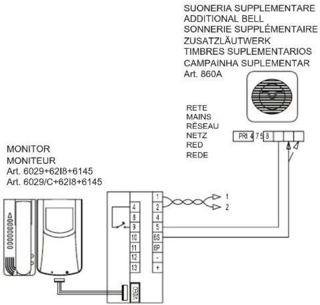 Vimar ELVOX 68IAR - ESQUEMA DE LIGAÇÃO KIT DE VIDEO 2 FIOS - 2