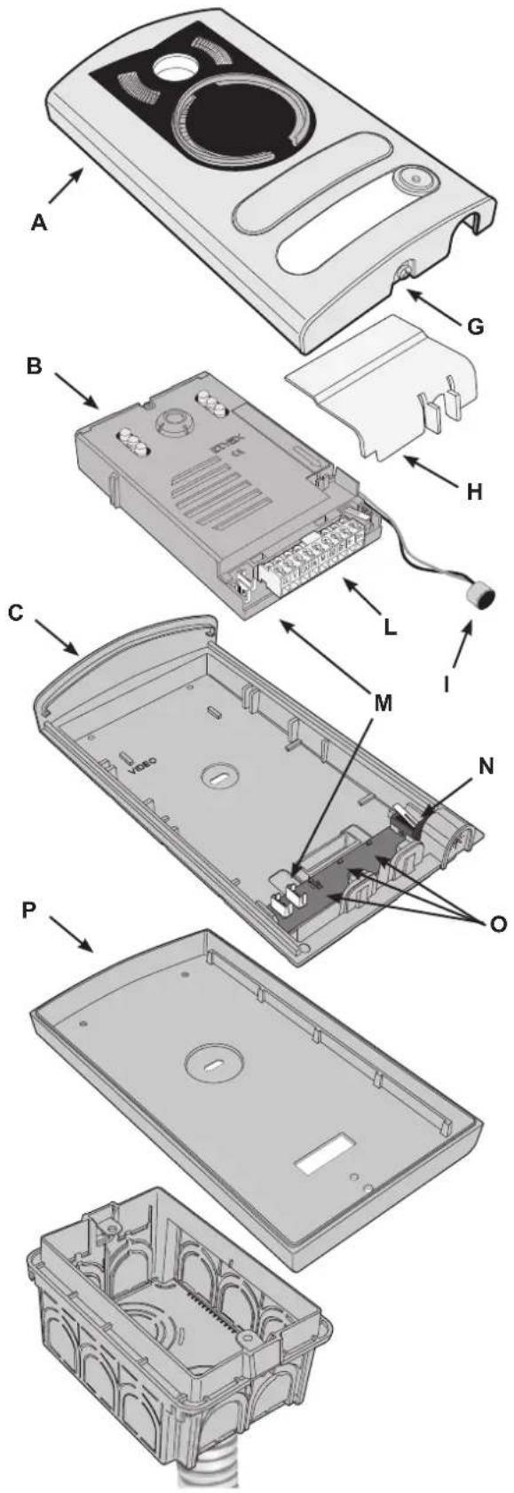Vimar ELVOX 68IAR - Installation of entrance panel (type 13K1), surface wall-mounting version - 1