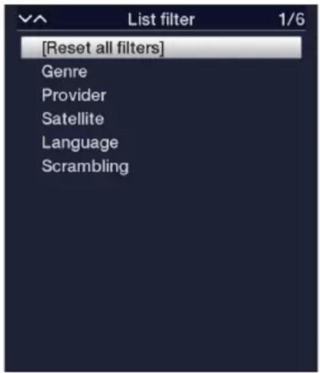 [Reset all filters] Genre Provider Satellite Language Scrambling