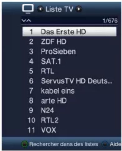 1 Das Erste HD 2 ZDF HD 3 ProSieben 4 SAT.1 5 RTL 6 ServusTV HD Deuts... 7 kabel eins 8 arte HD 9 N24 10 RTL2 11 VOX Rechercher dans des listes Aide