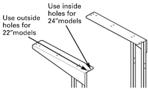 GE DSR24RWWH - ① DETERMINE STAND WIDTH - 1