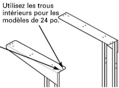 GE DSR24RWWH - ① DÉTERMINEZ LA LARGEUR DU SUPPORT - 1