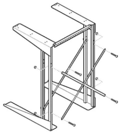 GE DSR24RWWH - ③ FIXEZ L'ENTRETOISE DIAGONALE - 2