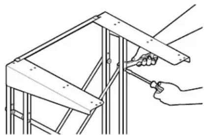 GE DSR24RWWH - ③ FIXEZ L'ENTRETOISE DIAGONALE - 3