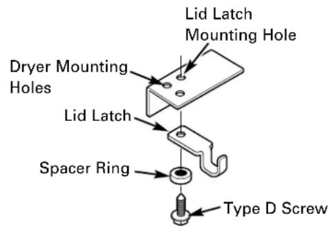 GE DSR24RWWH - INSTALL LID LATCH - 1