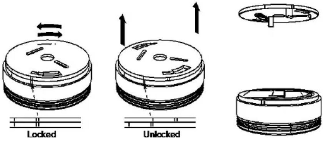 ABUS FURM50001 - Inserting or changing the battery - 1