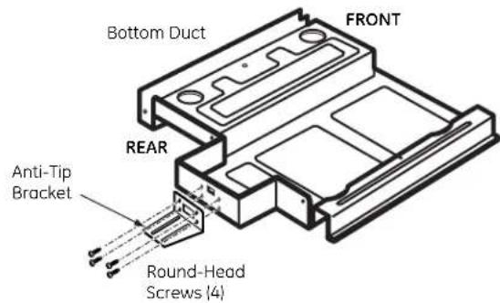 GE Profile JX1527CWH - INSTALL BOTTOM DUCT ASSEMBLY TO MICROWAVE OVEN - 1