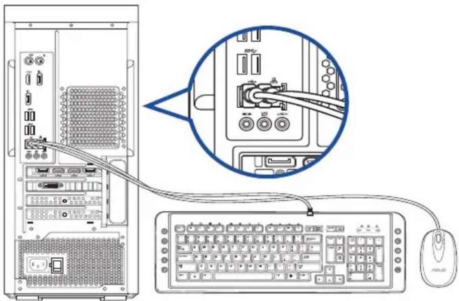 ASUS ProArt Station PD5 PD500TC - การเชื่อมต่อแบ้นพิมพ์ USB และเมาส์ USB - 1