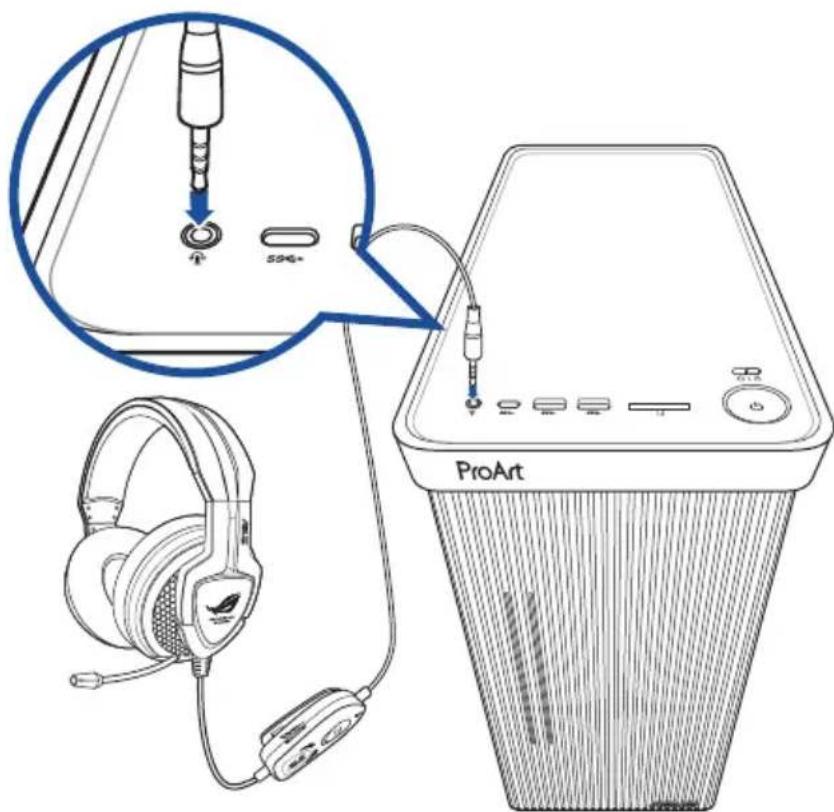 ASUS ProArt Station PD5 PD500TC - การเชื่อมต่อหูฟังและไมโครโฟน - 1