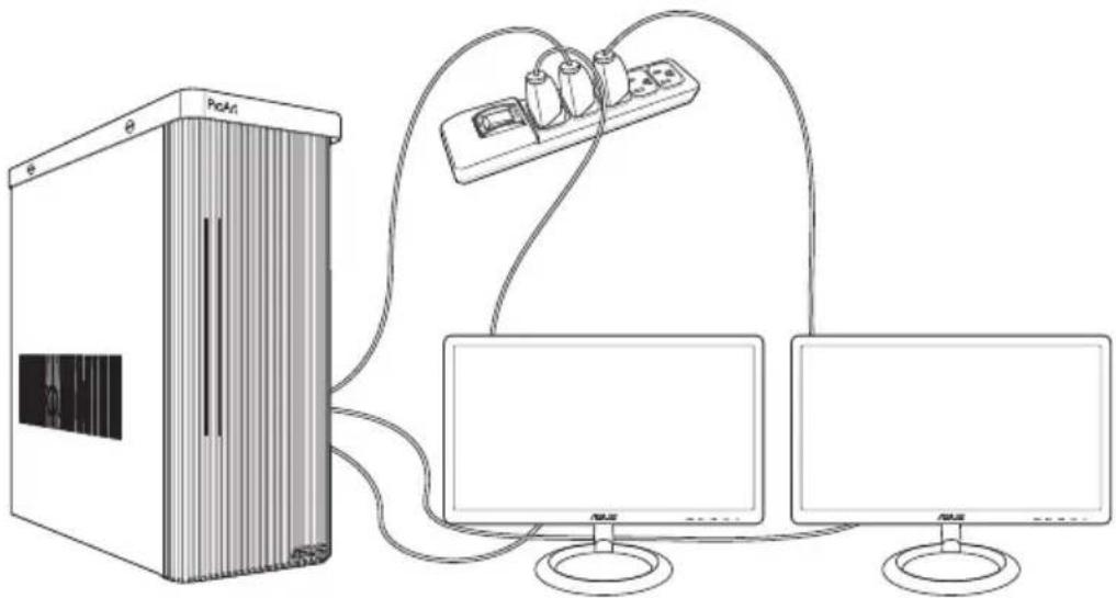 ASUS ProArt Station PD5 PD500TC - ในการตั้งคําจอแสดงผลหลายจอ - 1