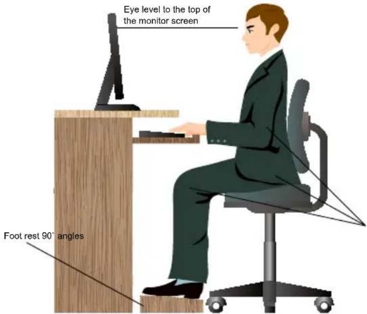 ASUS Essentio CM1730 - Proper posture when using your Desktop PC - 1