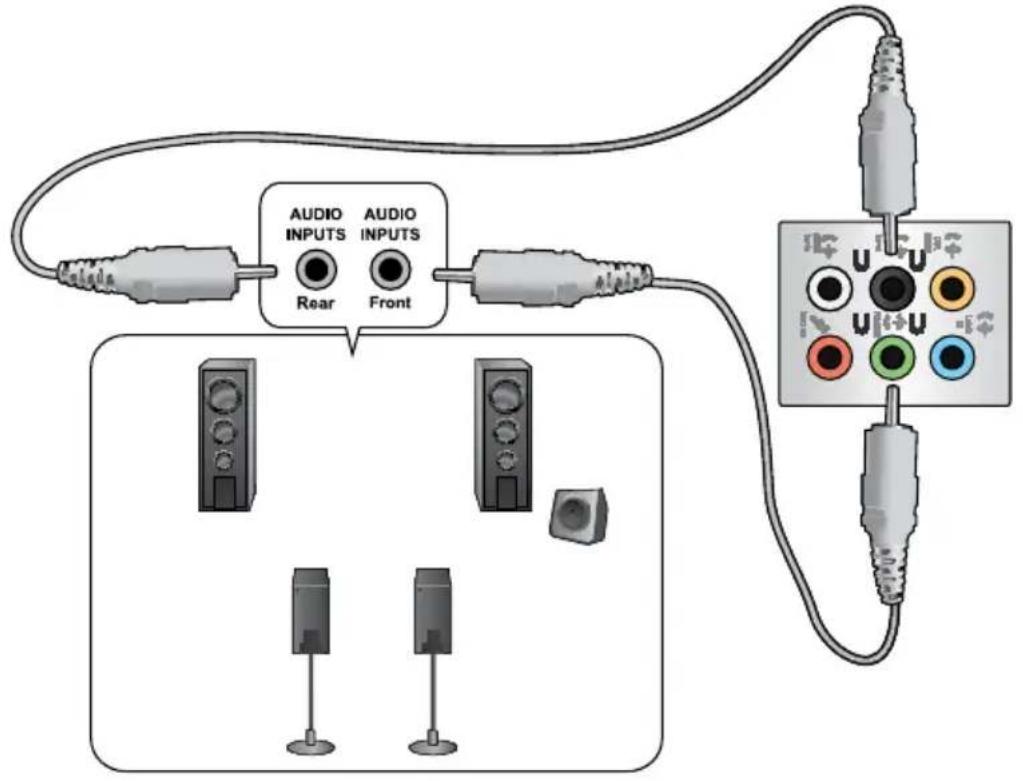 ASUS Essentio CM1730 - Connecting 2-channel Speakers - 2
