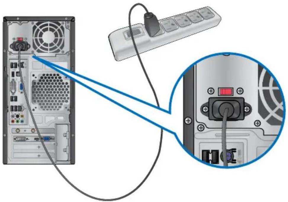 ASUS Essentio CM1730 - Connector le cordon d'alimentation - 1