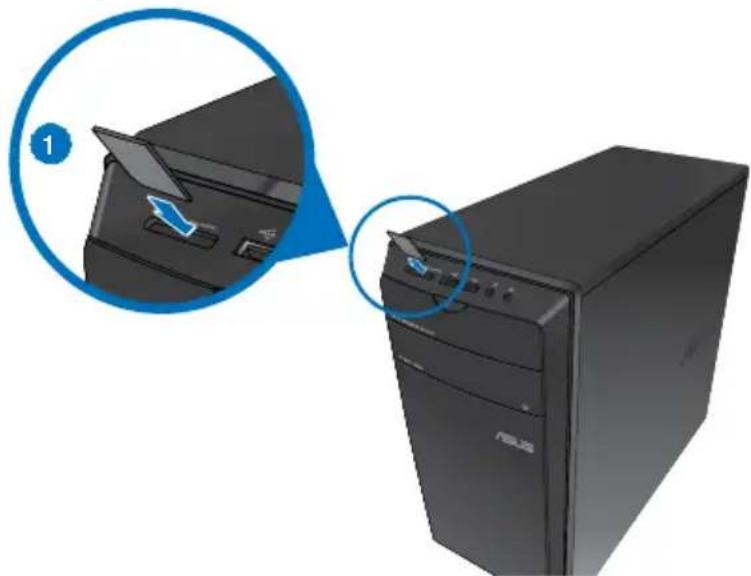 ASUS Essentio CM1730 - De geheugenkaartlezer gebruiken - 1