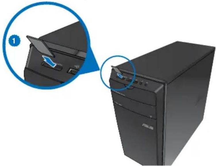 ASUS Essentio CM1730 - Uso del lector de tarjetas de memoria - 1