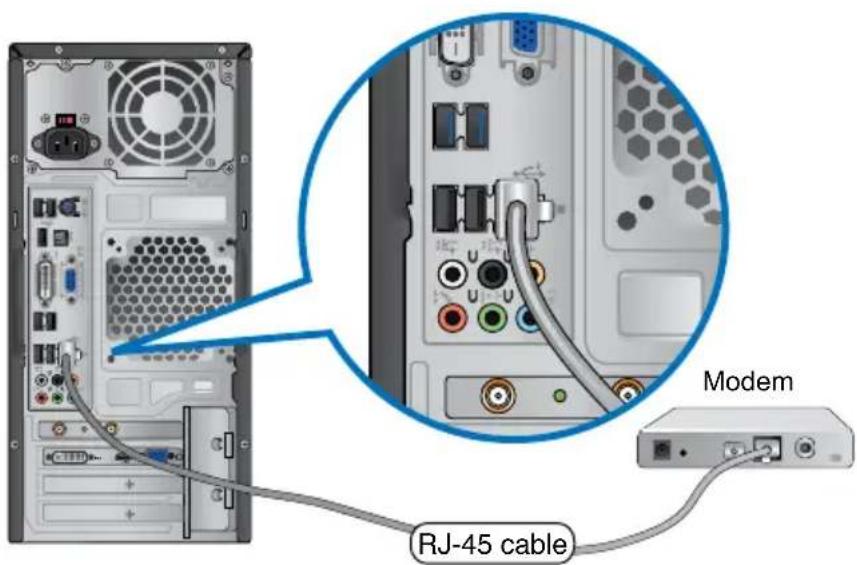 ASUS Essentio CM1730 - Connecting via a DSL/cable modem - 2