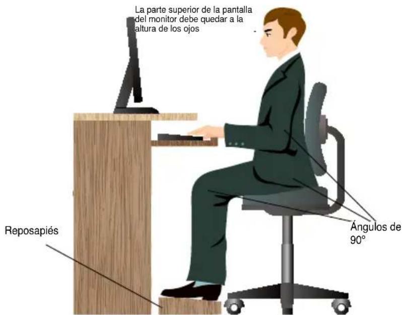 ASUS Essentio CM1730 - Postura correcta durante el uso del PC de sobremesa - 1
