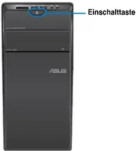 ASUS Essentio CM1730 - So schalten Sie den Computer ein: - 1