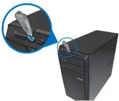 ASUS Essentio CM1730 - Para conectar un dispositivo de almacenamiento USB: - 1