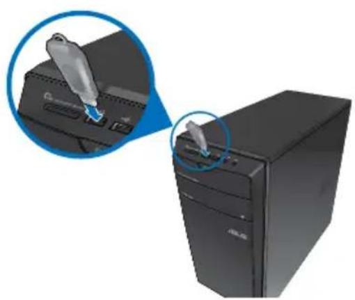 ASUS Essentio CM1730 - Een USB-opslagapparaat aansluiten - 1