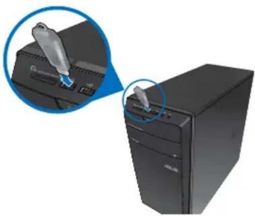 ASUS Essentio CM1730 - To connect a USB storage device: - 1
