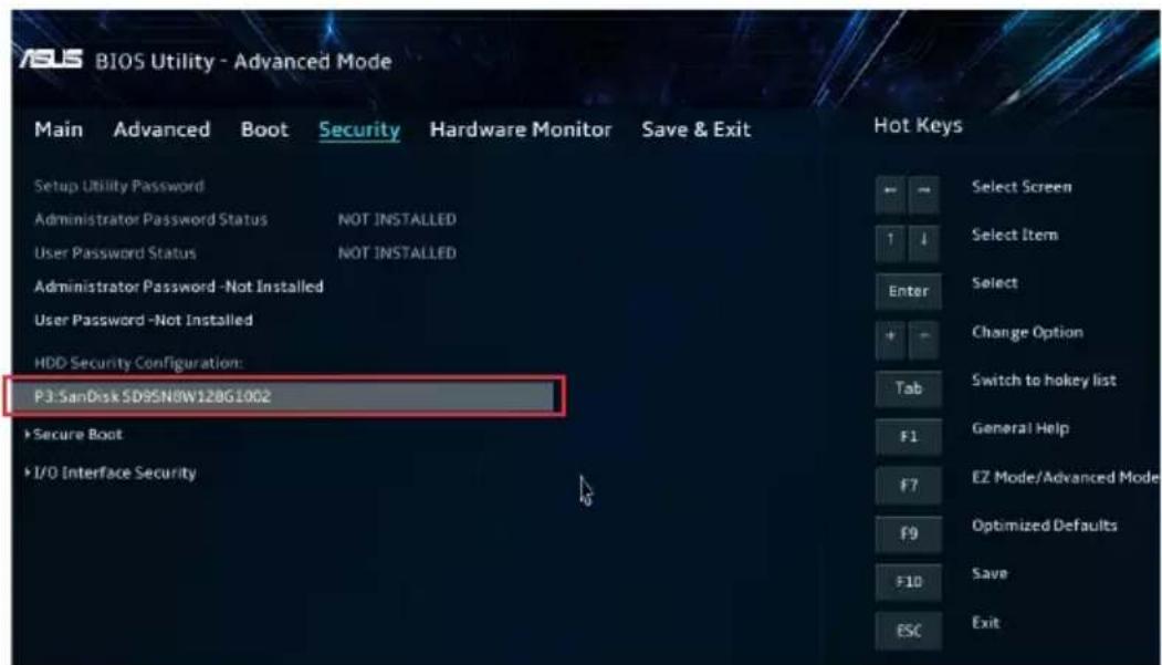 ASUS S500SD - การกำหนดตําการตั้งต่ําระบบป้องกัน HDD โดยใช้ BIOS - 2