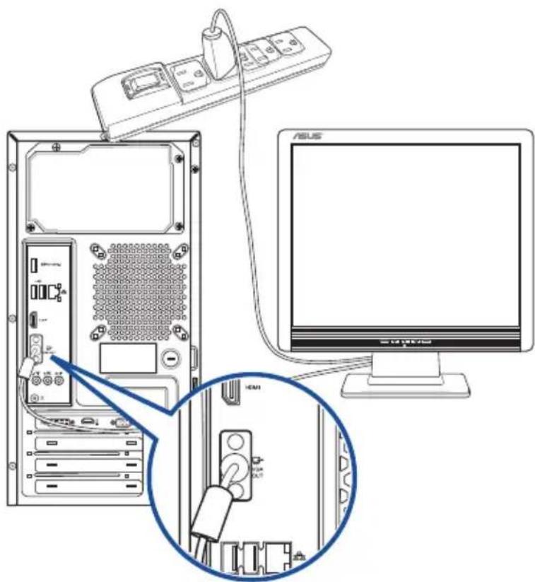 ASUS A31AN - Pour connecter un moniteur externe à l'un des ports d'affichage de la carte mère : - 1