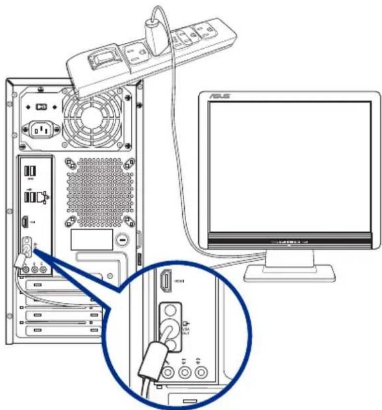 ASUS A31AMJ - Pour connecter un moniteur externe à l'un des ports d'affichage intégrés : - 1