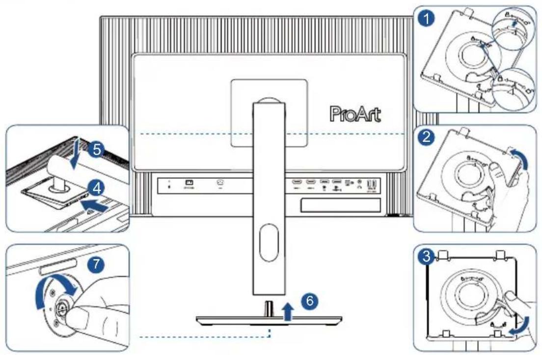ASUS ProArt PA279CRV - Assemblage du bras/de la base du moniteur - 2