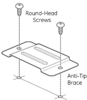 GE JX1530DMBB - ☐ 2 INSTALL THE ANTI-TIP BRACE - 2