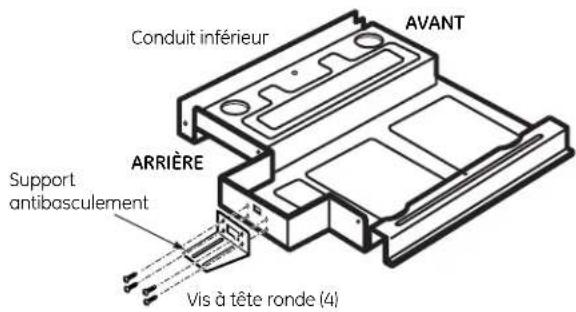 GE Profile JX1527CBH - □ MONTAGE DU CONDUIT INFÉRIEUR DU FOUR À MICRO-ONDES - 1