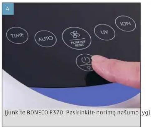 BONECO P370 - EKSPLOATAVIMO PRADZIA IR ISJUNGIMAS - 4