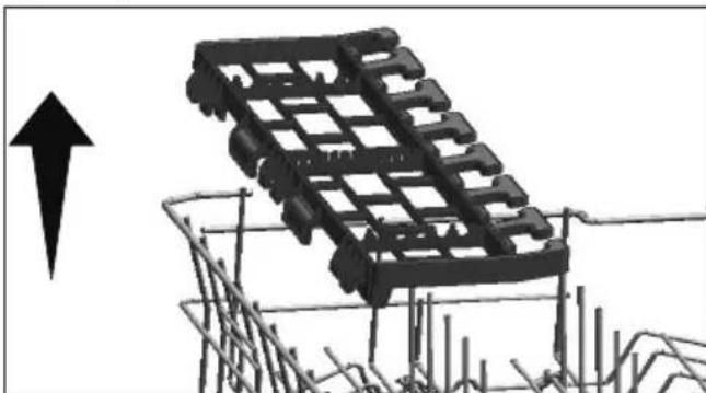 GRUNDIG GNVP4611C - Grille de service multifonction du panier supérieur - 2
